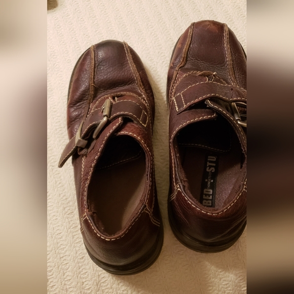 bed stu shoes, brown leather with chunky buckle strap size 10 - Picture 2 of 9